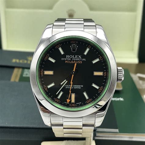 rolex oyster perpetual milgauss grün|Rolex Milgauss dark knight price.